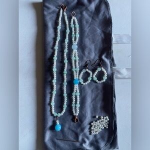 Elegant Beaded Necklace and Earring Set